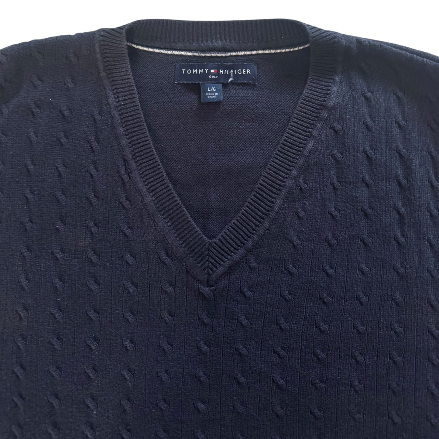 Large Tommy Hilfiger Navy Knitted Sweater Vest