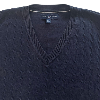 Large Tommy Hilfiger Navy Knitted Sweater Vest