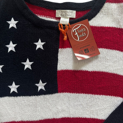 Medium Christopher & Banks Knitted Flag Jumper