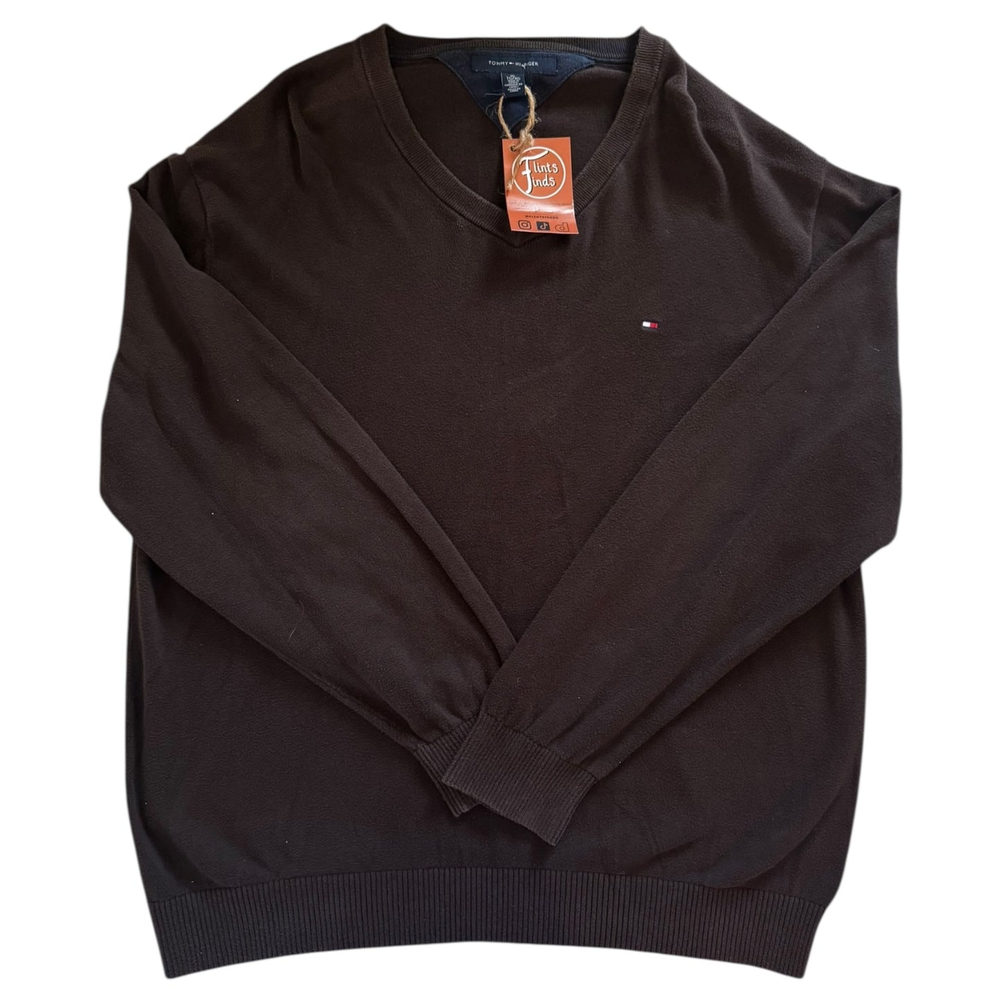 Extra Large Tommy Hilfiger Brown Knitted Jumper