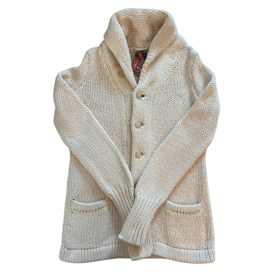 Woman’s Large Ralph Lauren White Thick Knitted Cardigan