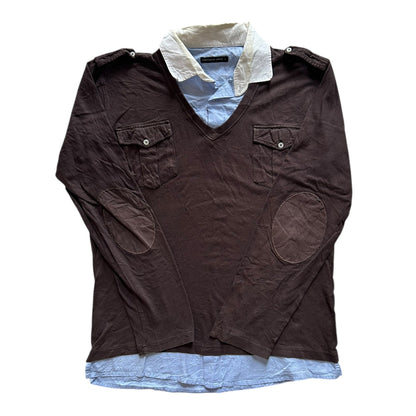 Large Purificacion Garcia Brown Rugby Shirt