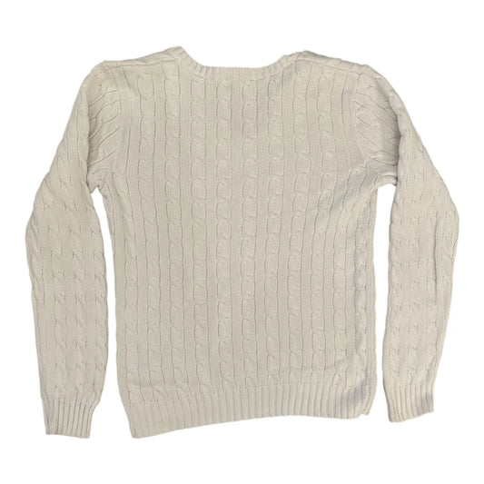 Womans Large Ralph Lauren White Cable Knit