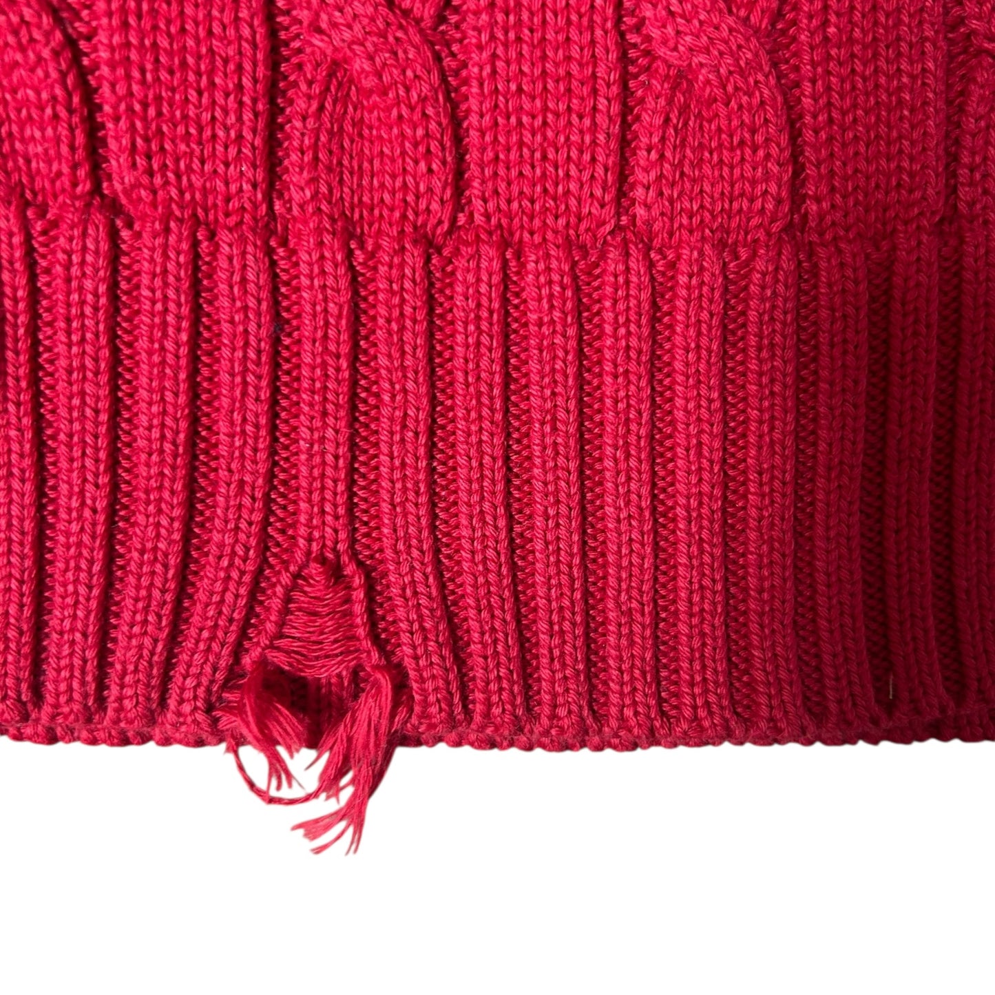 Woman’s Large Ralph Lauren Red Cable Knit Jumper