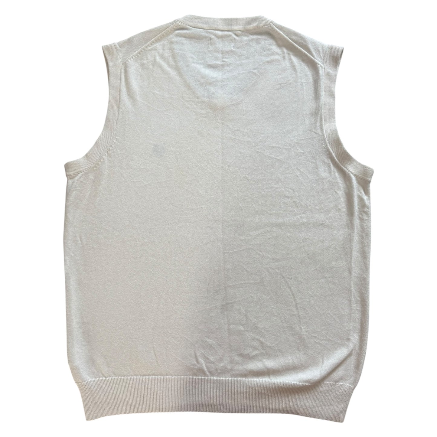 Medium Chaps White Knitted Sweater Vest