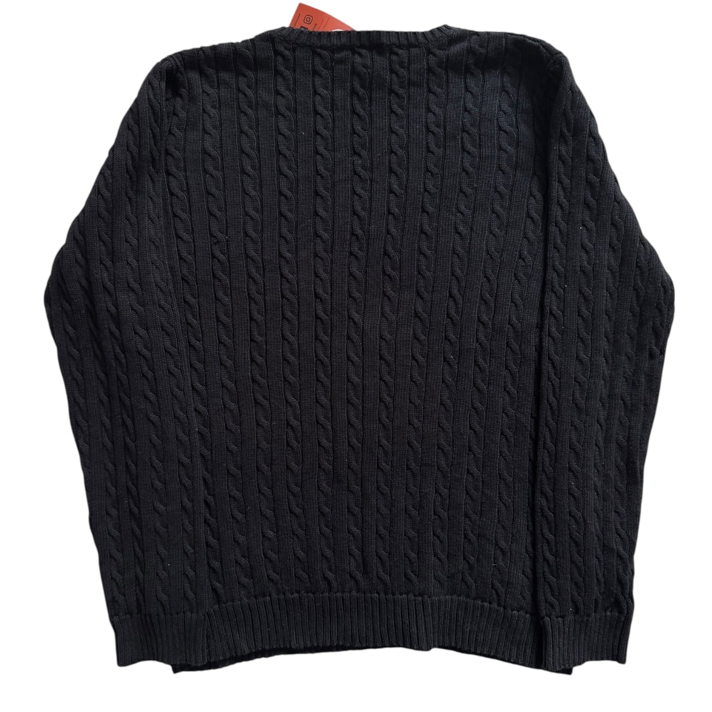 Women’s Extra Large Ralph Lauren Black Cable Knit Jumper
