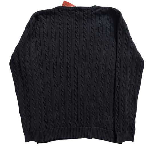 Women’s Extra Large Ralph Lauren Black Cable Knit Jumper