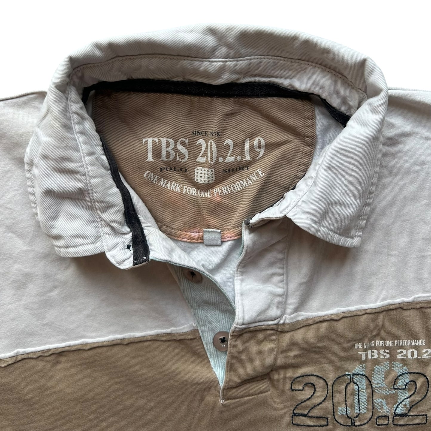 Large TBS White Polo Shirt