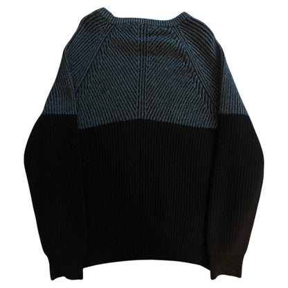 Extra Large Nautica Blue and Black Thick Knitted Jumper