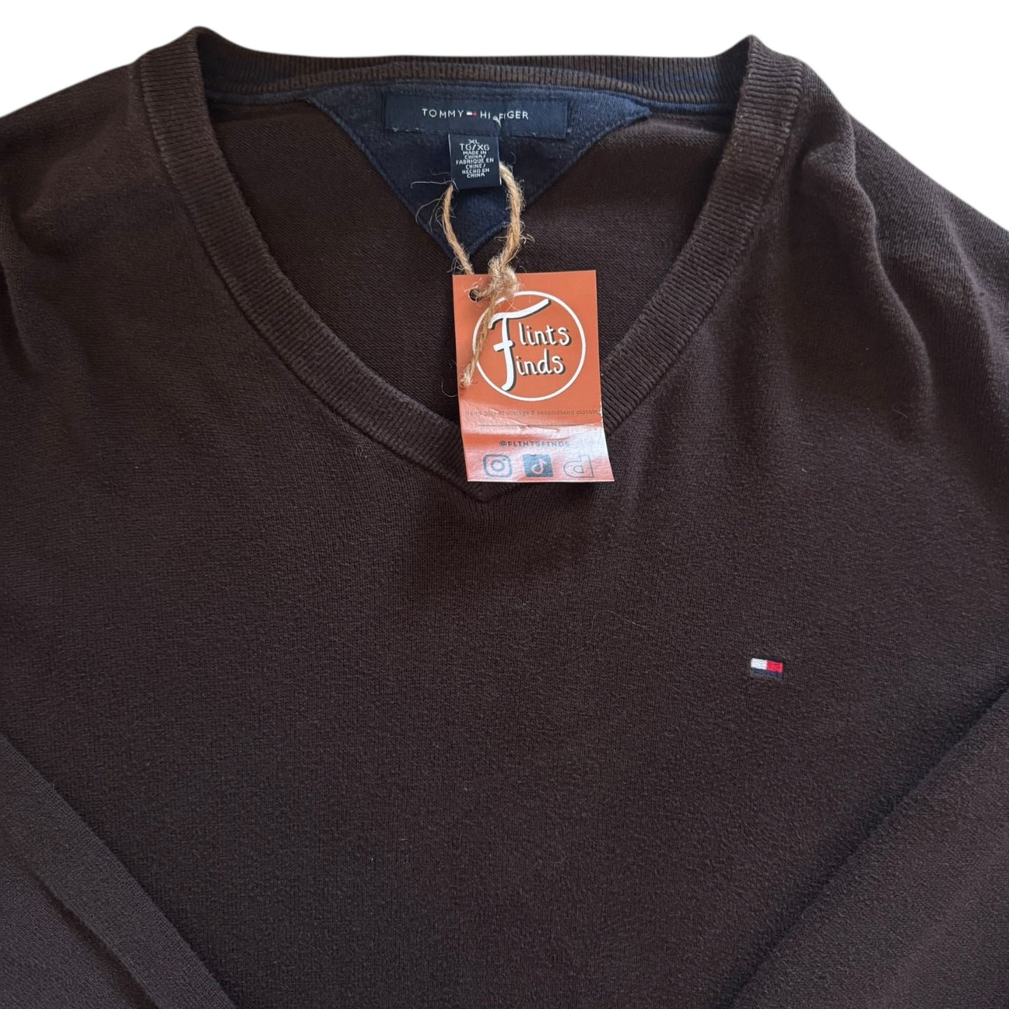 Extra Large Tommy Hilfiger Brown Knitted Jumper