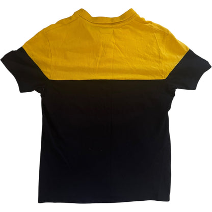 Large Kappa FC Steene Black and Yellow Polo Shirt
