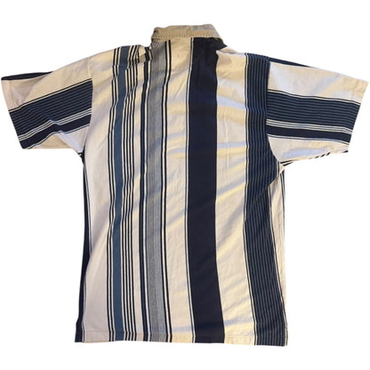 Extra Large Chaps Blue and White Striped Polo Shirt