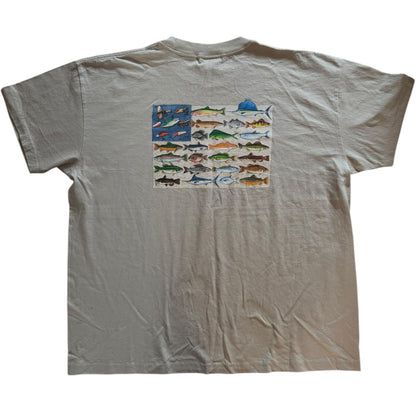 XXL Columbia Beige Fish T-Shirt