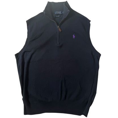 Large Ralph Lauren Black Knitted Sweater Vest