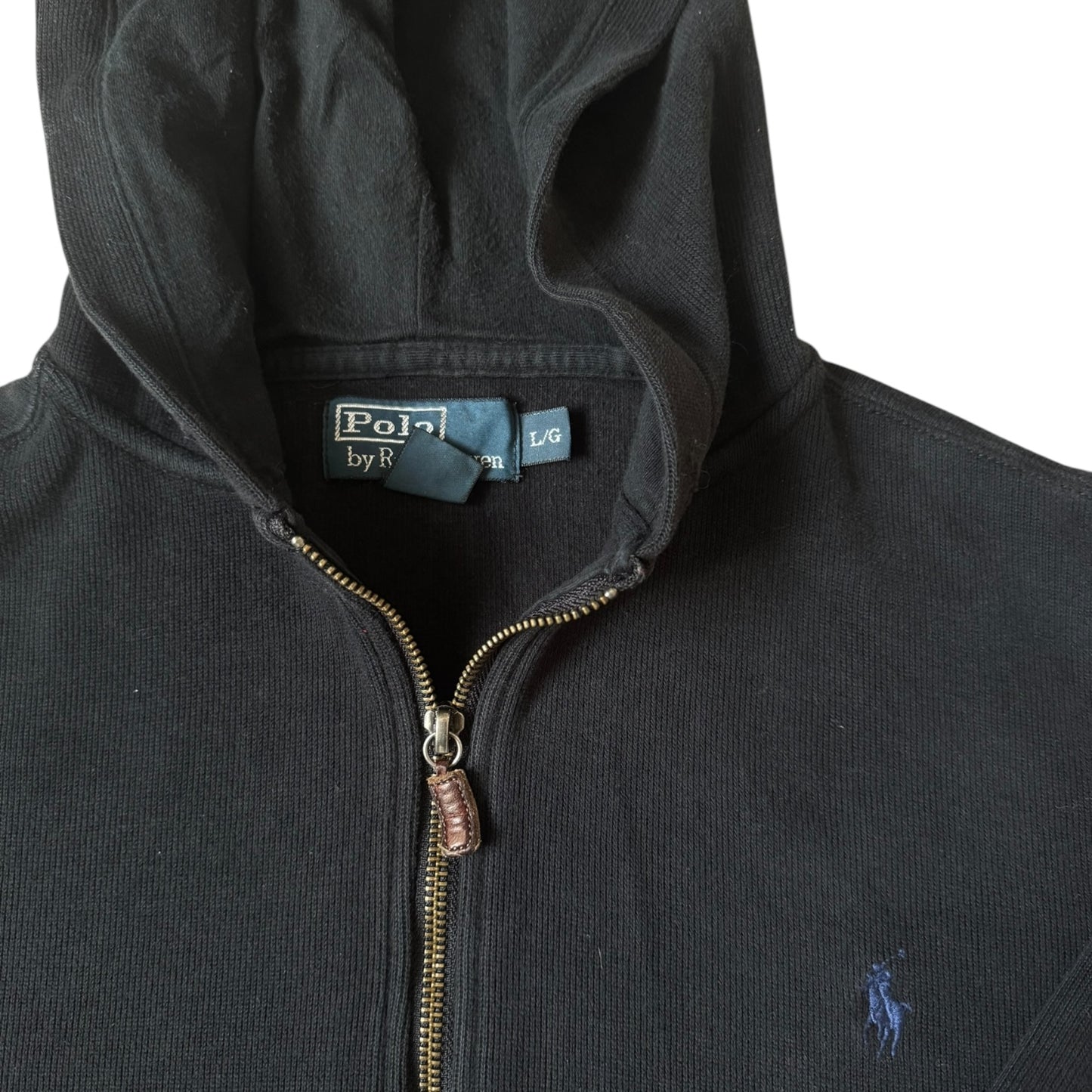 Large Ralph Lauren Black Full Zip Hoodie