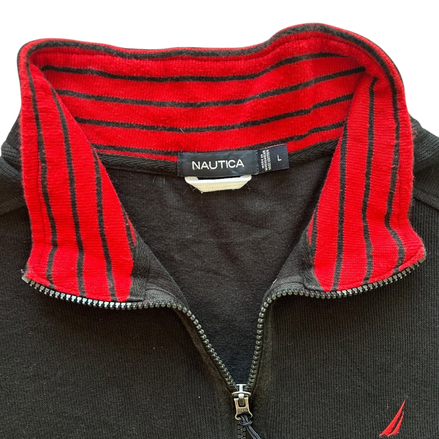 Large Nautica Black 1/4 Zip
