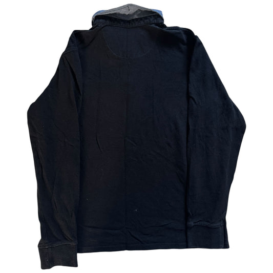 Large New Classic Black Rugby Shirt