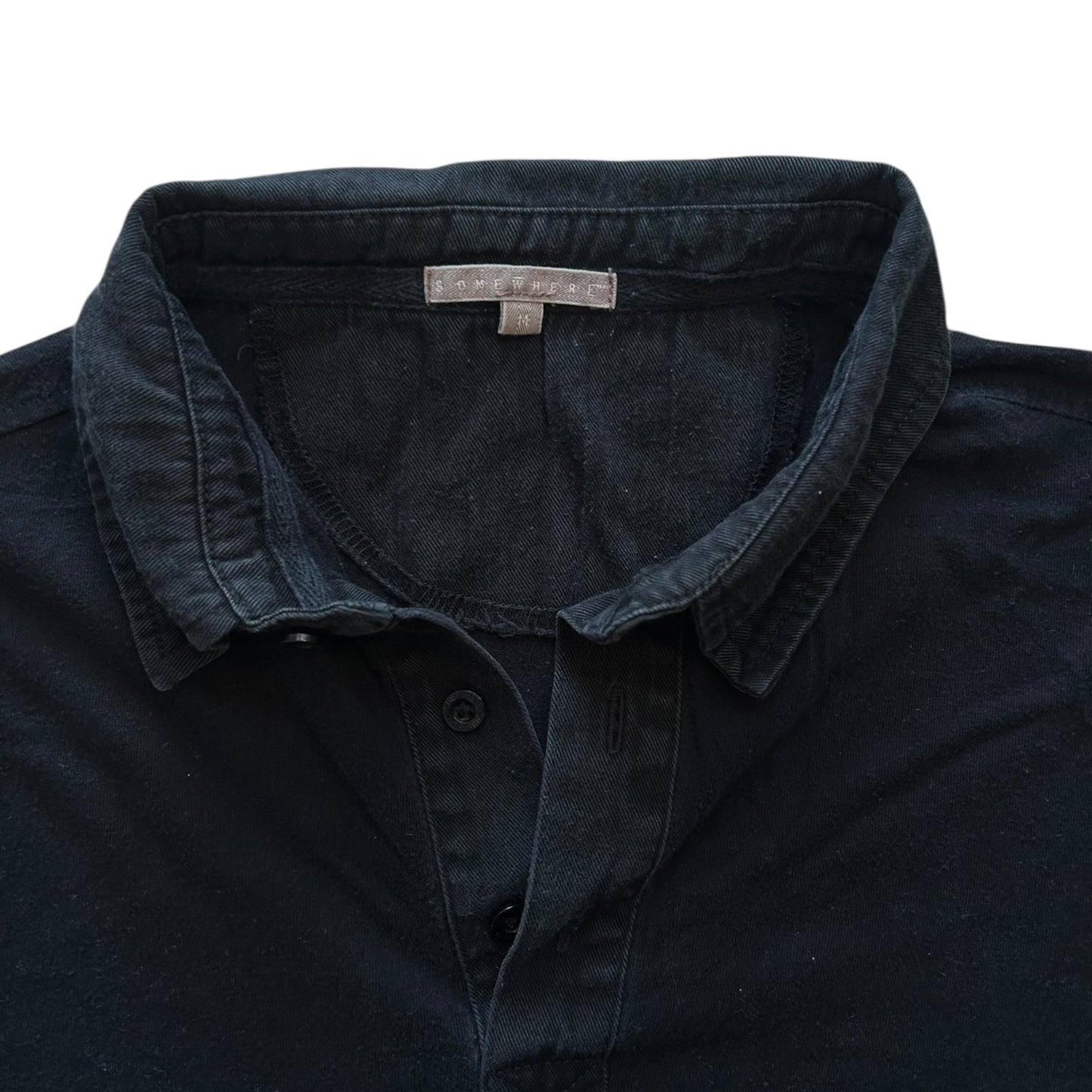 Medium Somewhere Black Rugby Shirt