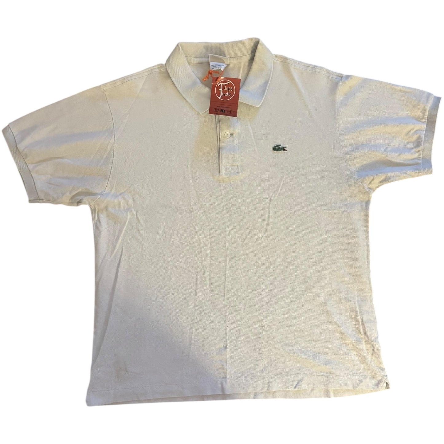 Large Lacoste White Polo Shirt