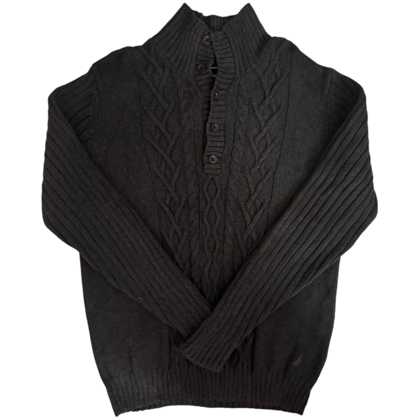 Large Nautica Dark Grey Knitted Jumper