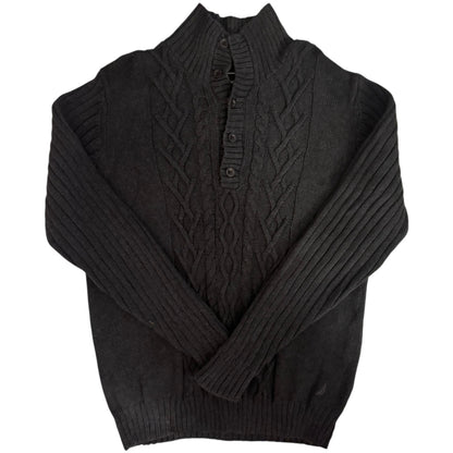 Large Nautica Dark Grey Knitted Jumper