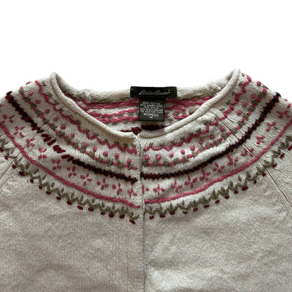 Women's Medium Eddie Bauer Cream Cardigan