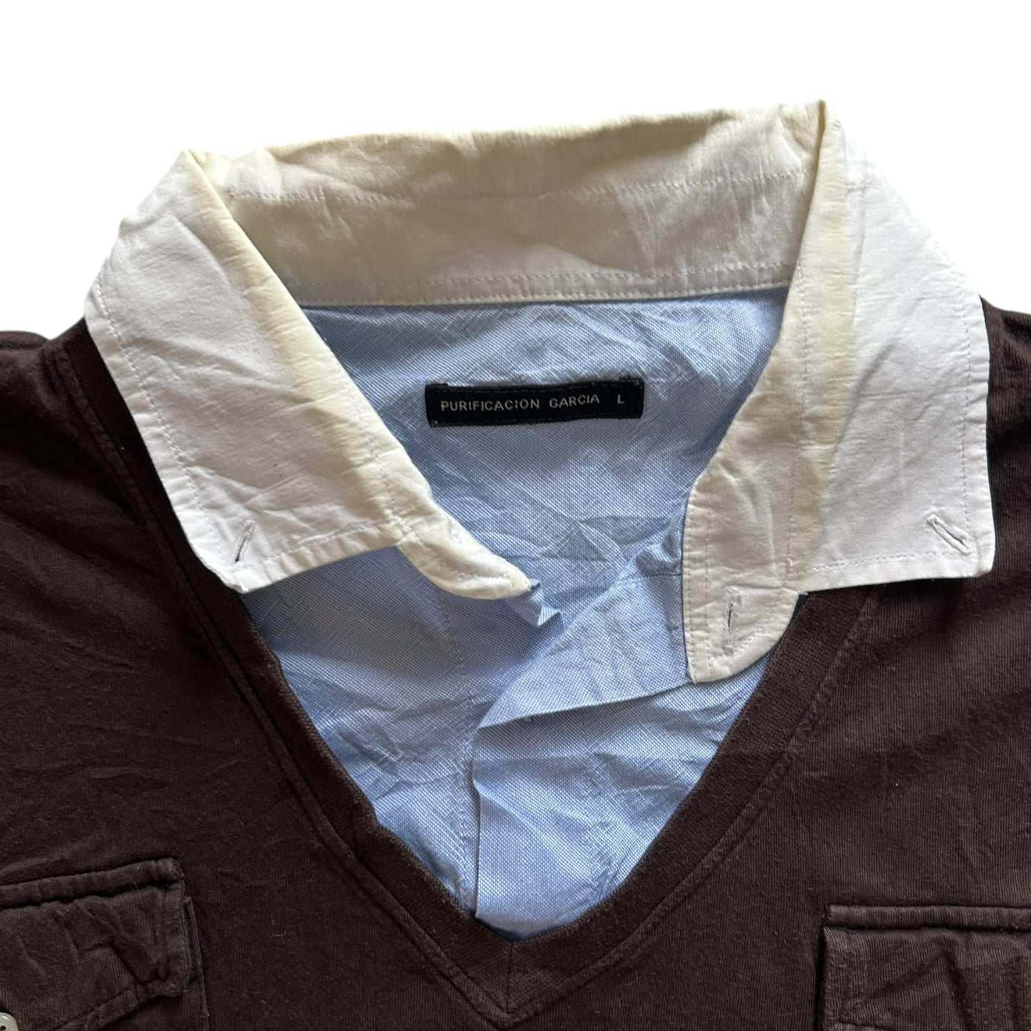Large Purificacion Garcia Brown Rugby Shirt