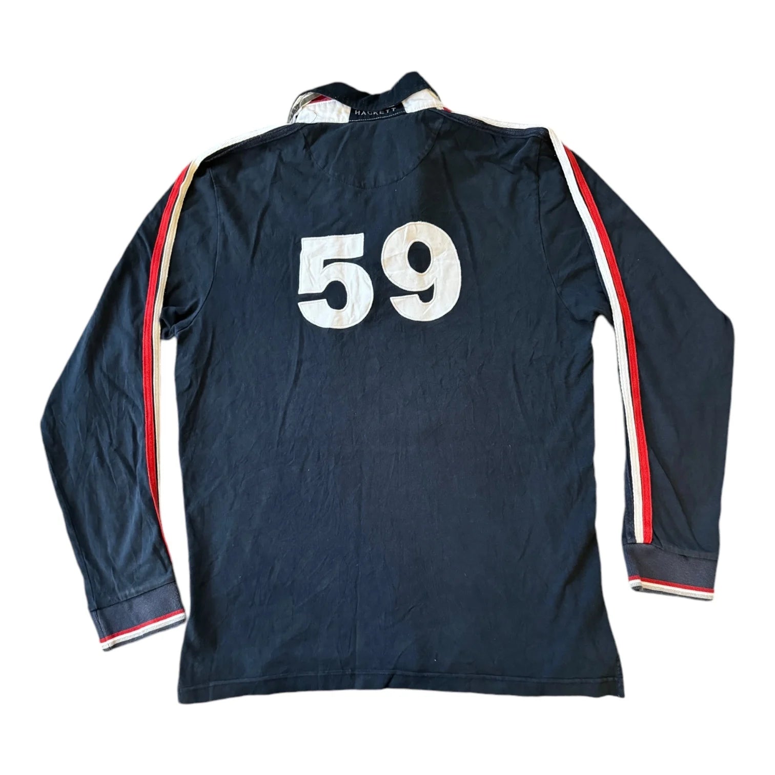 Large Hackett Aston Martin Navy Rugby Shirt