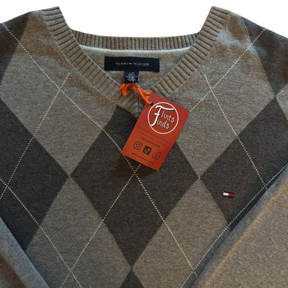 Large Tommy Hilfiger Grey Knitted Jumper