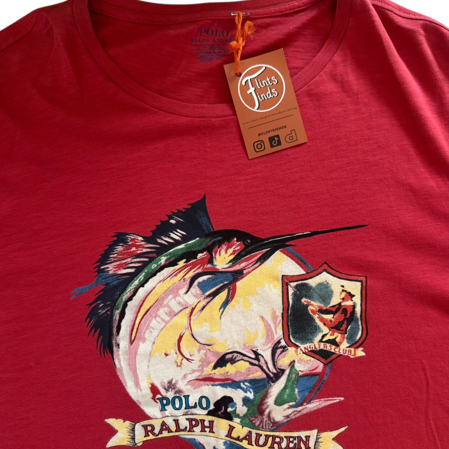 Rare XXL Ralph Lauren Red Marlin Fish Graphic T-Shirt