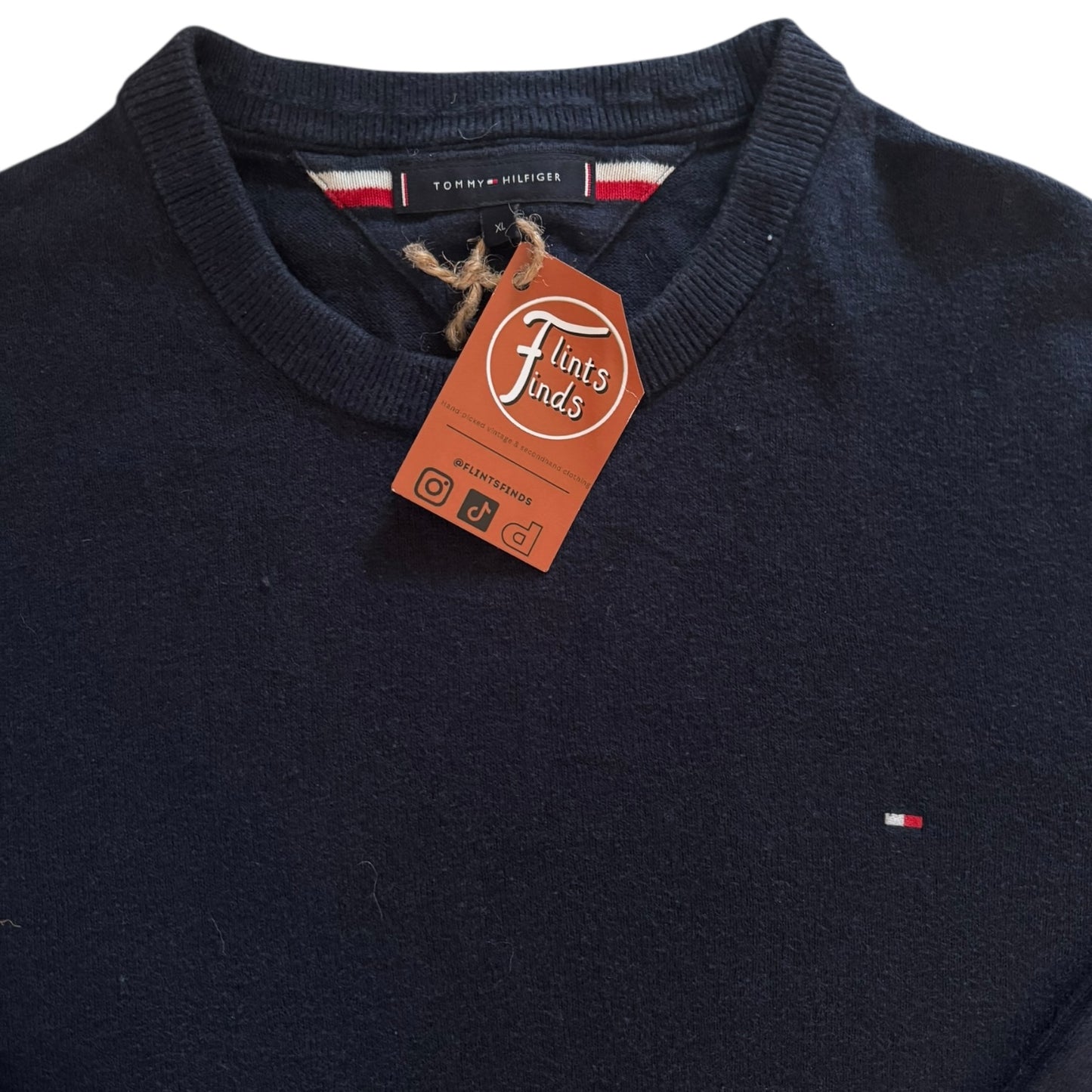 Extra Large Tommy Hilfiger Navy Knitted Jumper