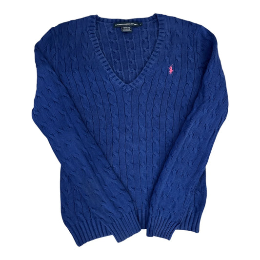Womans Large Ralph Lauren Blue Cable Knit