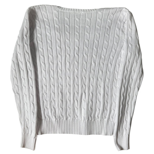 Woman’s Extra Large Ralph Lauren White Cable Knit Jumper