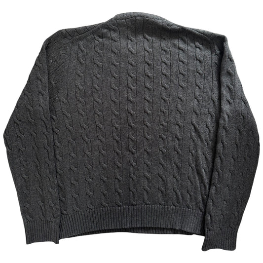 Extra Large Ralph Lauren Grey Cable Knit Jumper