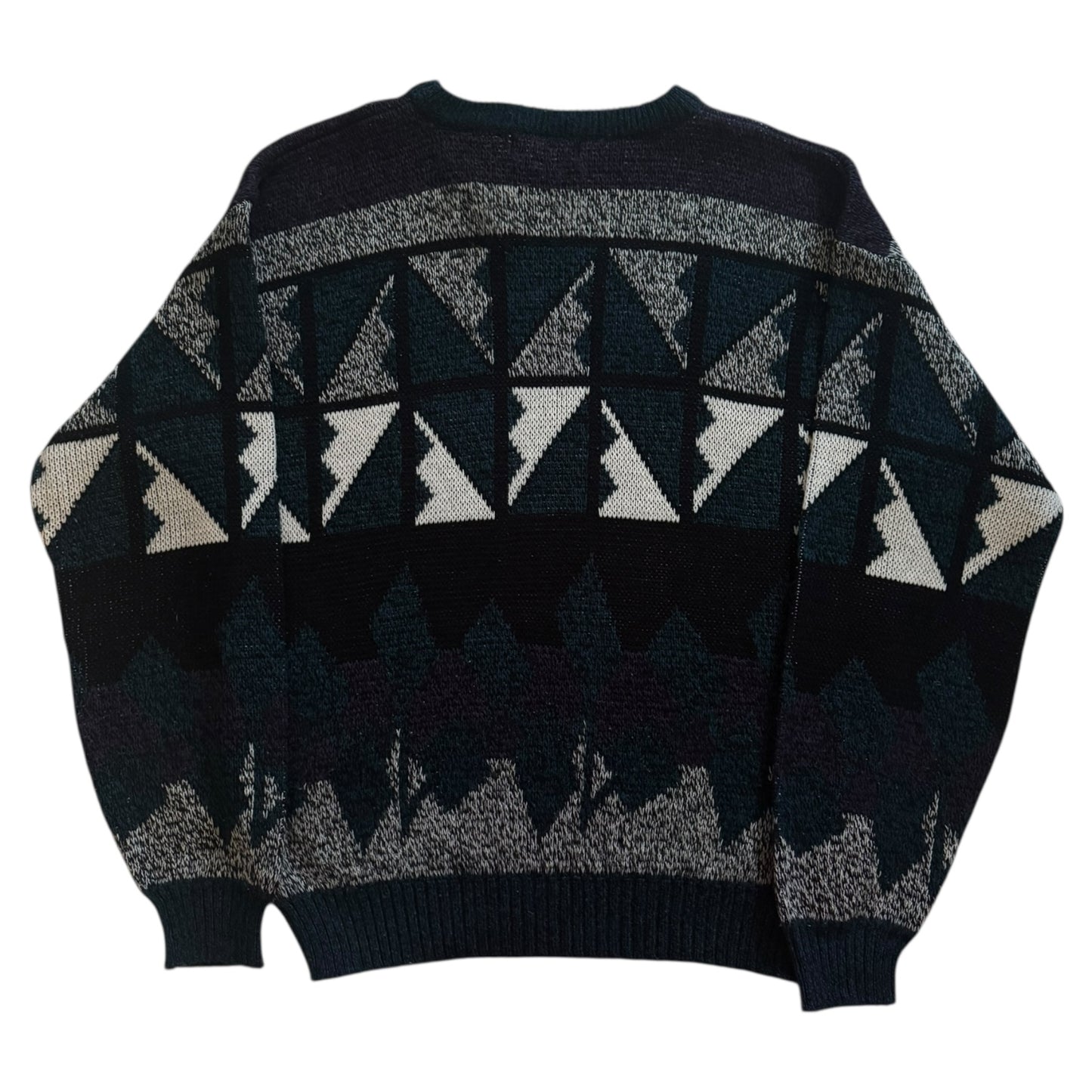 Medium Urban Works Blue Patterned Knitted Jumper