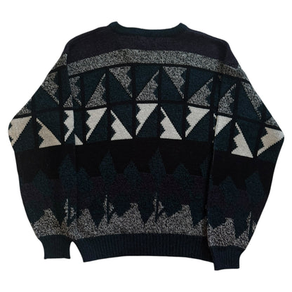 Medium Urban Works Blue Patterned Knitted Jumper