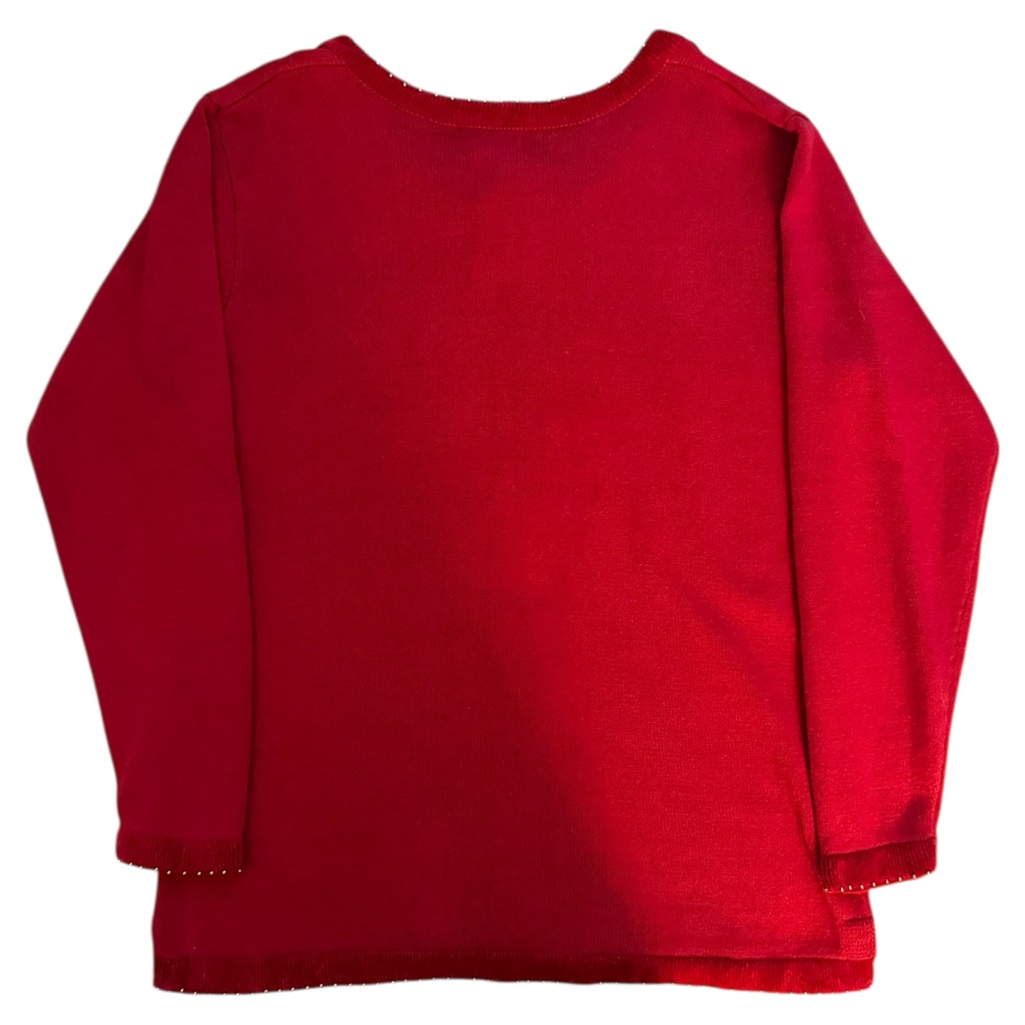 Women’s Large The Quacker Factory Red USA Flag Knitted Jumper