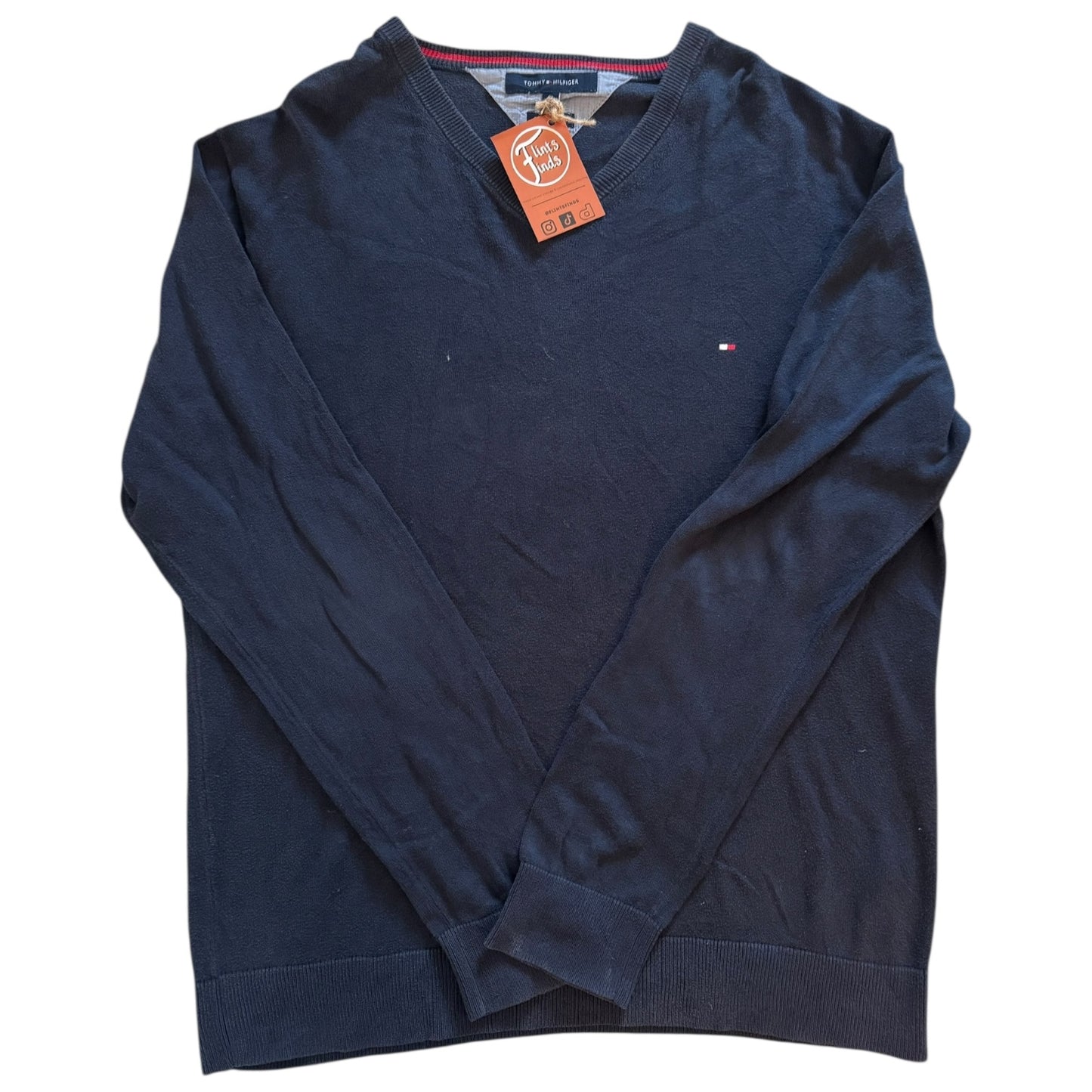 Large Tommy Hilfiger Navy Knitted Jumper