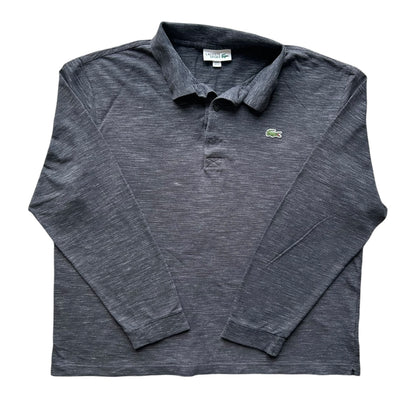 Extra Large Lacoste Grey Long Sleeve Polo Shirt