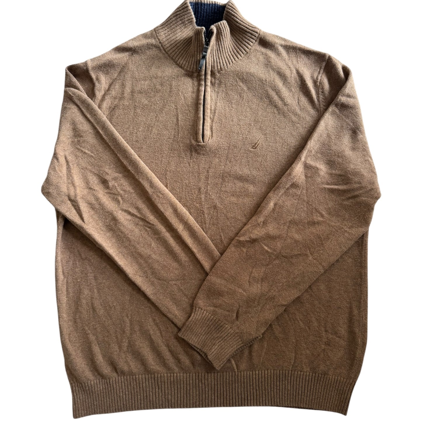 Large Nautica Brown 1/4 Zip
