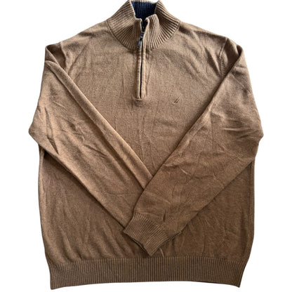 Large Nautica Brown 1/4 Zip