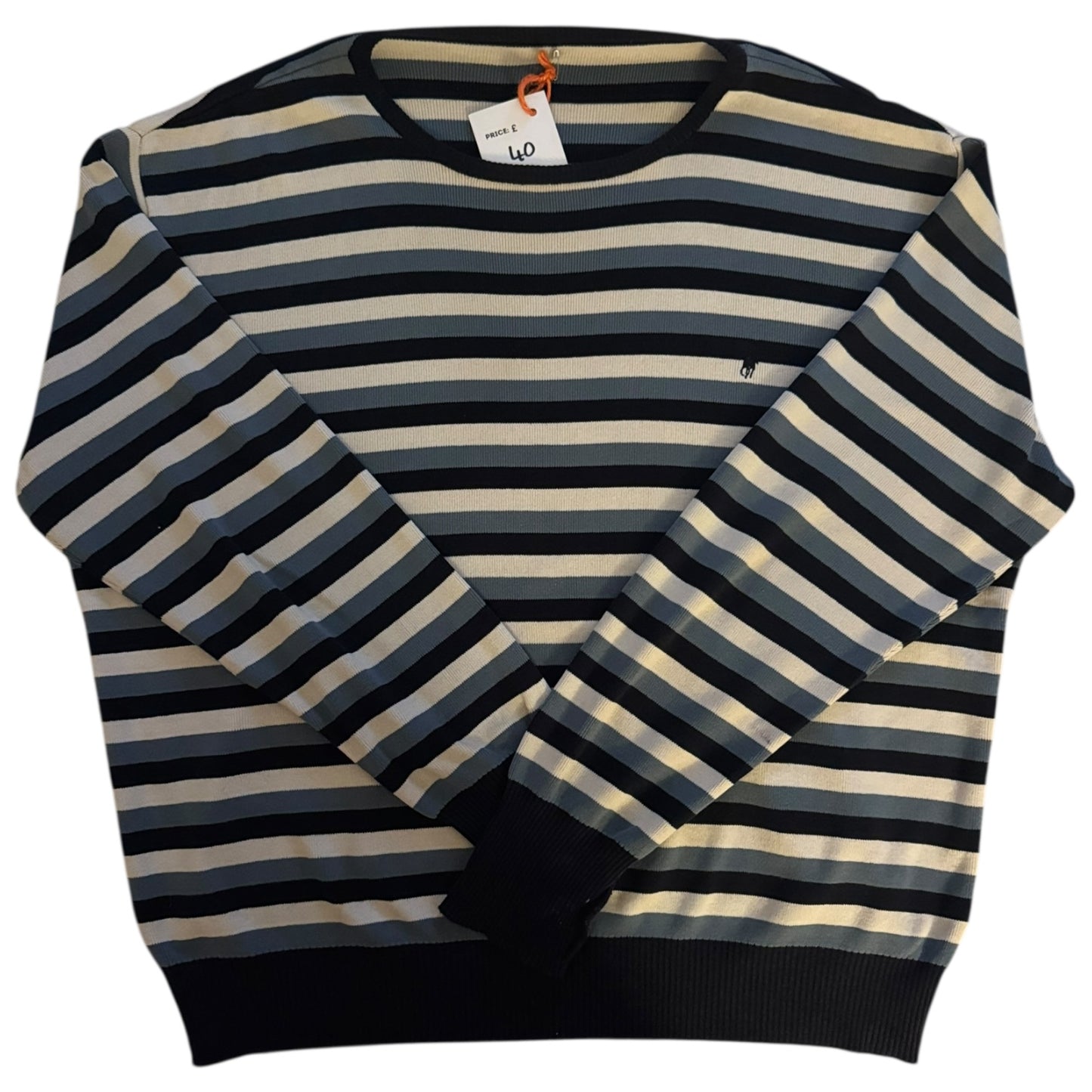 XXL Ralph Lauren Blue Striped Knitted Jumper