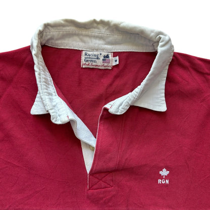 Medium Racing Green Red Rugby Shirt