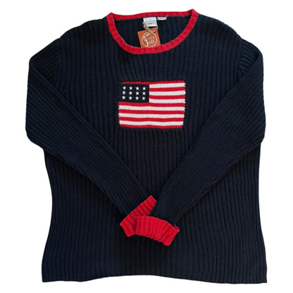 Women’s Extra Large Carolina Colours Navy Knitted USA Flag Jumper