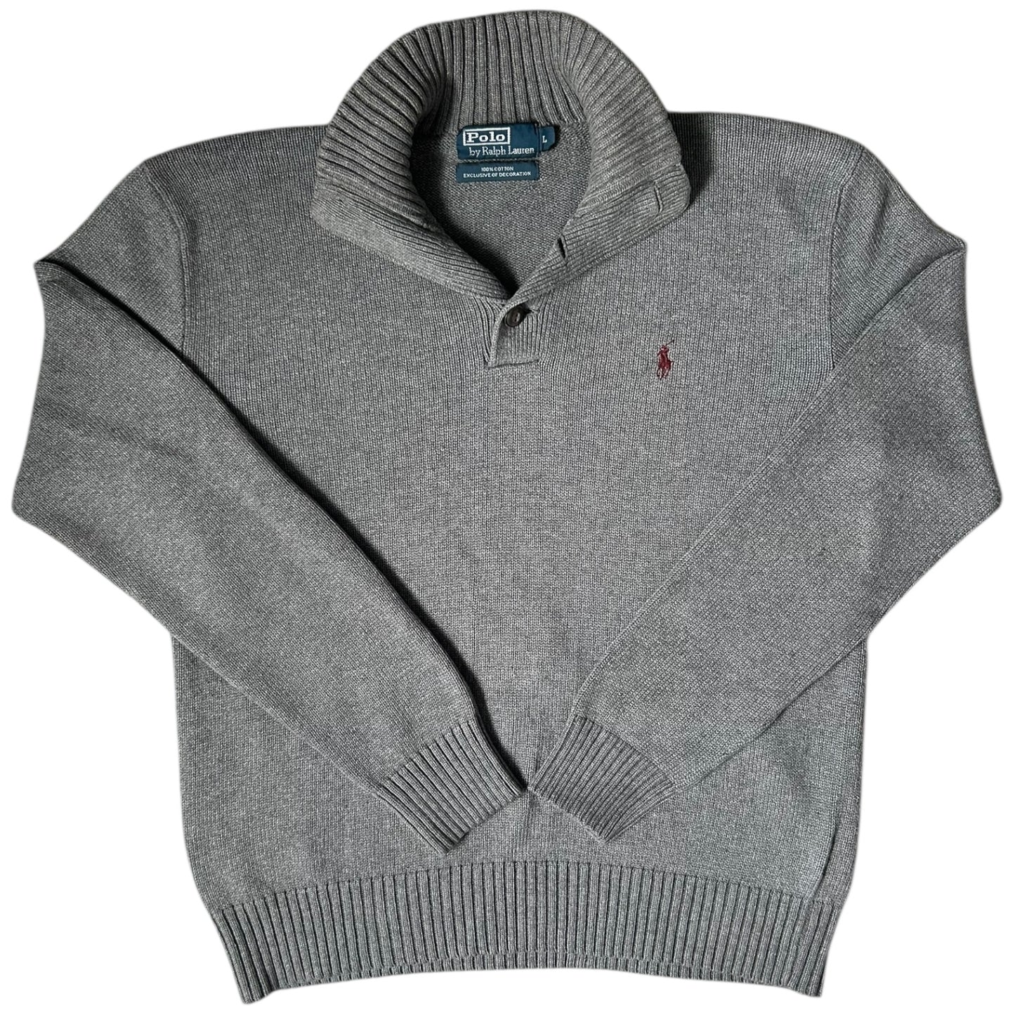 Large Ralph Lauren Grey Knitted Jumper