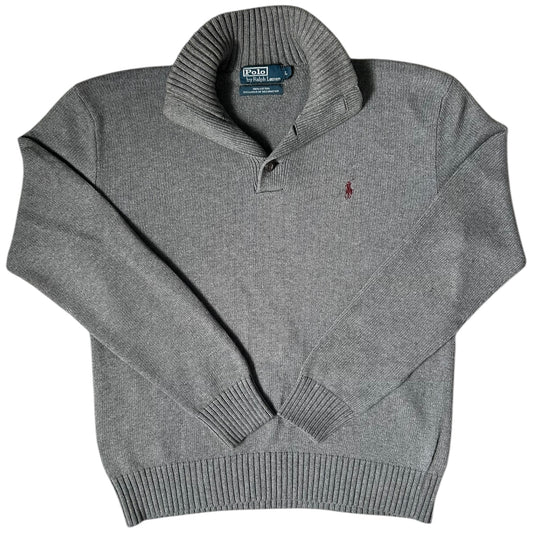 Large Ralph Lauren Grey Knitted Jumper