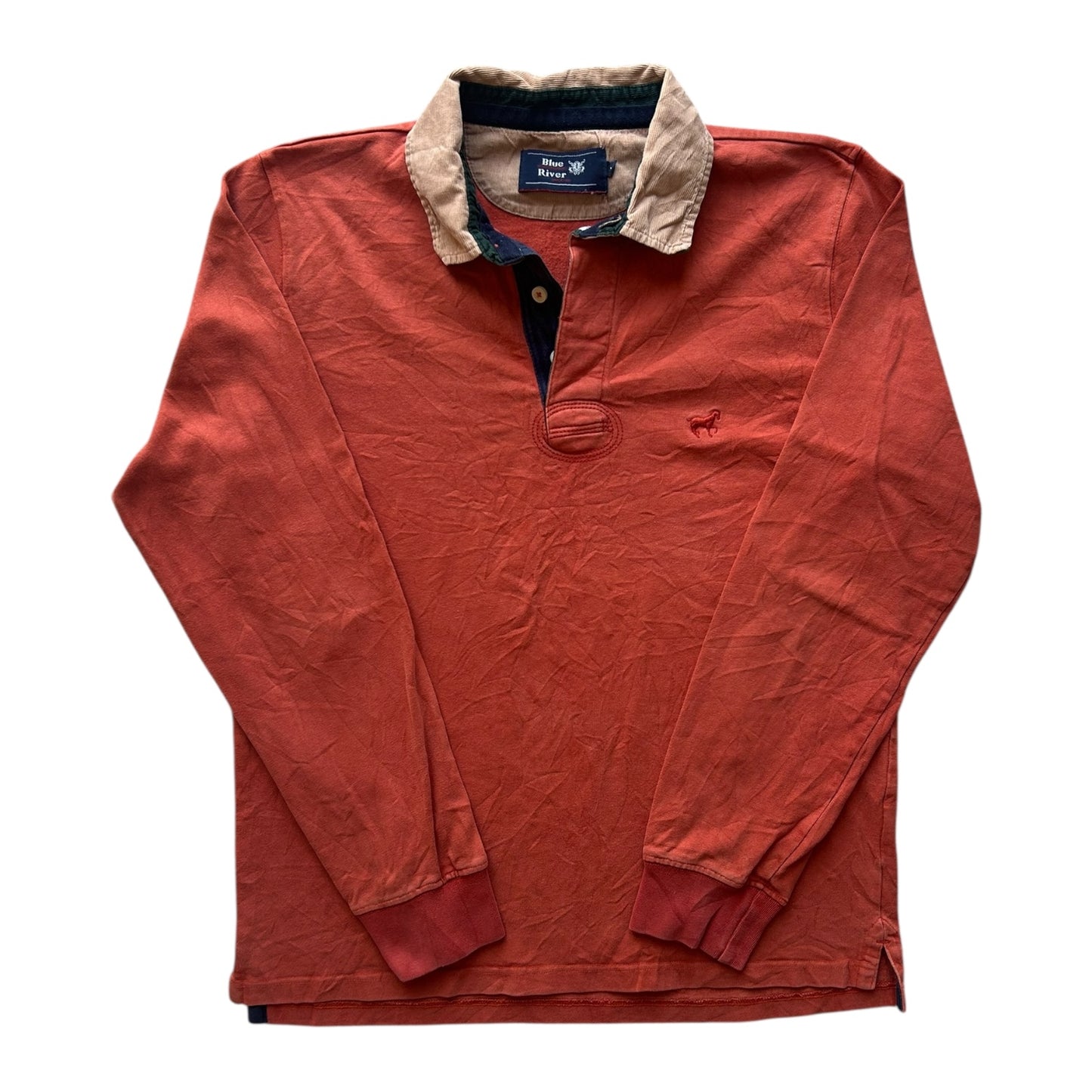 Medium Blue River Orange Rugby Shirt
