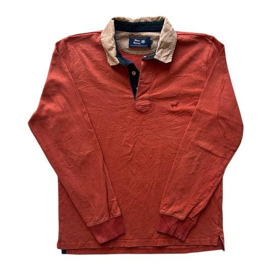 Medium Blue River Orange Rugby Shirt