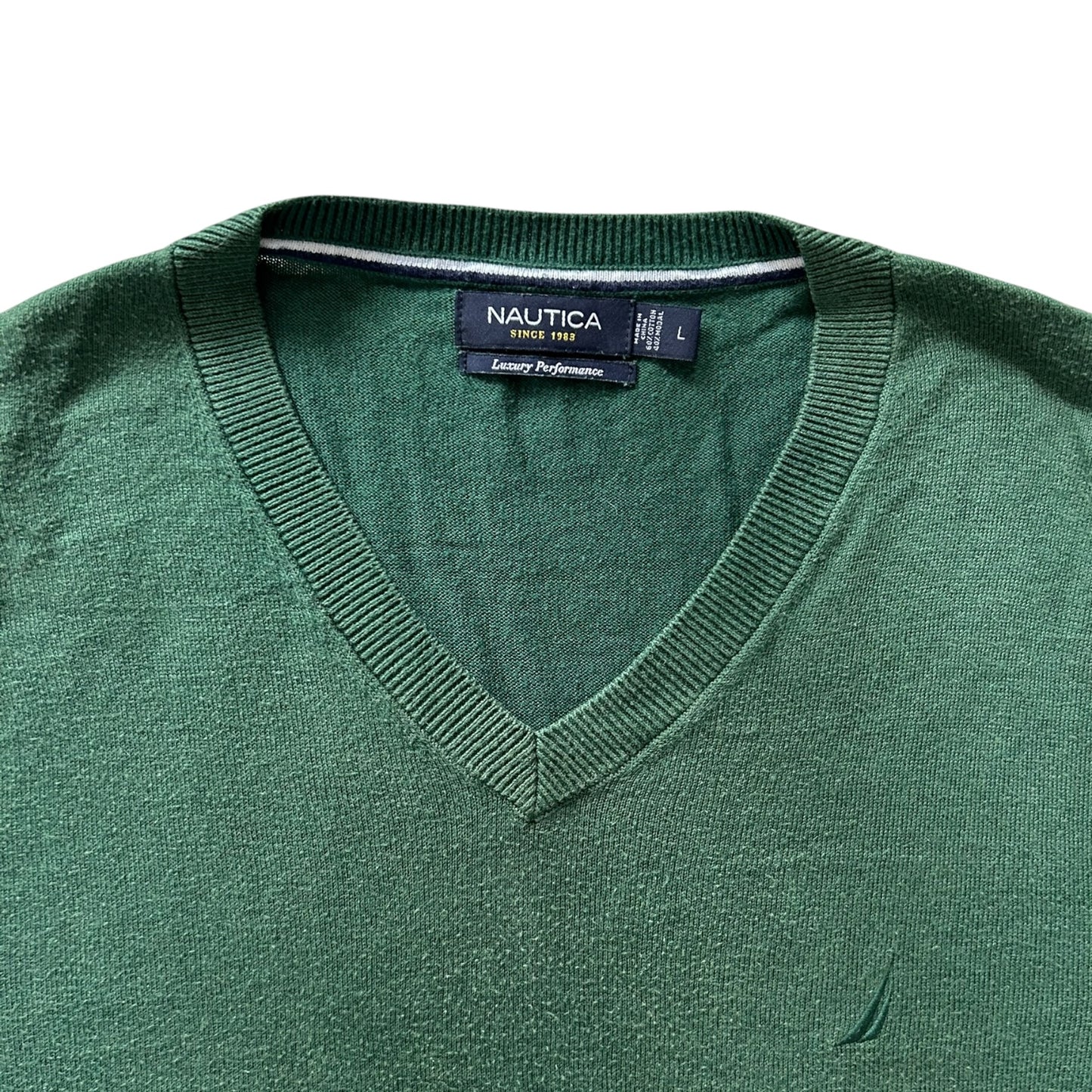Large Nautica Green Knitted Jumper