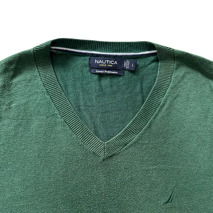 Large Nautica Green Knitted Jumper